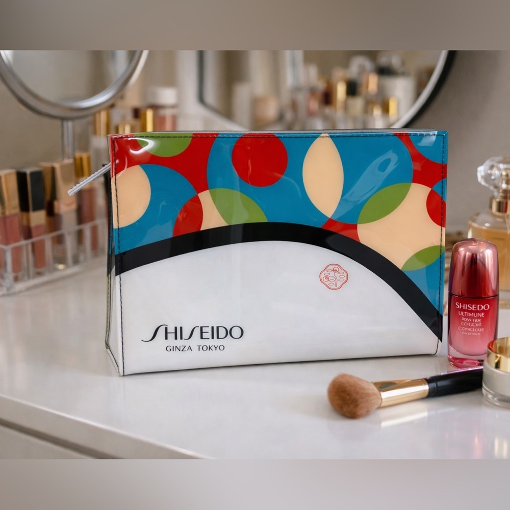 SHISEIDO Ginza Tokyo Glossy Cosmetic & Travel Bag | Makeup Case | NWOT